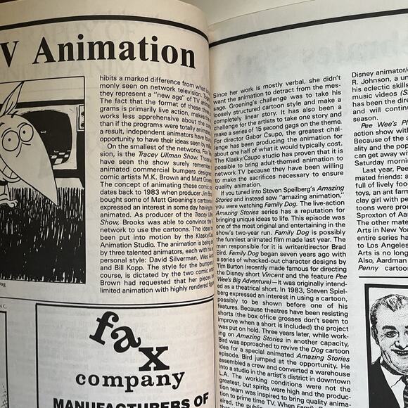 Animation Magazine #1 1987 - 1st Appearance Simpsons Rare HTF Vintage Grail - Picture 8 of 14